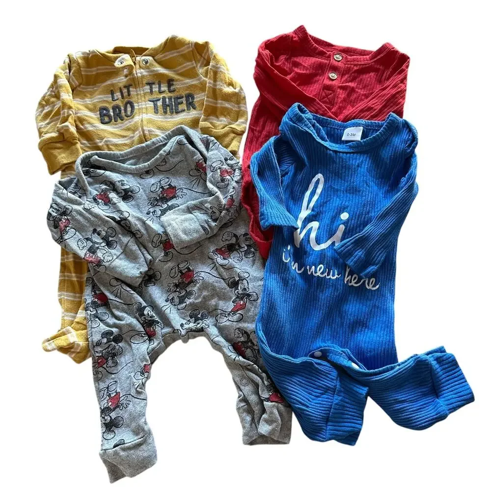 Baby Boy Clothing Bundle Size 0-3 Months Newborn Pants Sack Outfits Overalls - Picture 6 of 7